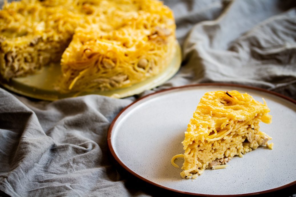 Spaghetti Torte Spaghettitorte Spaghettiauflauf